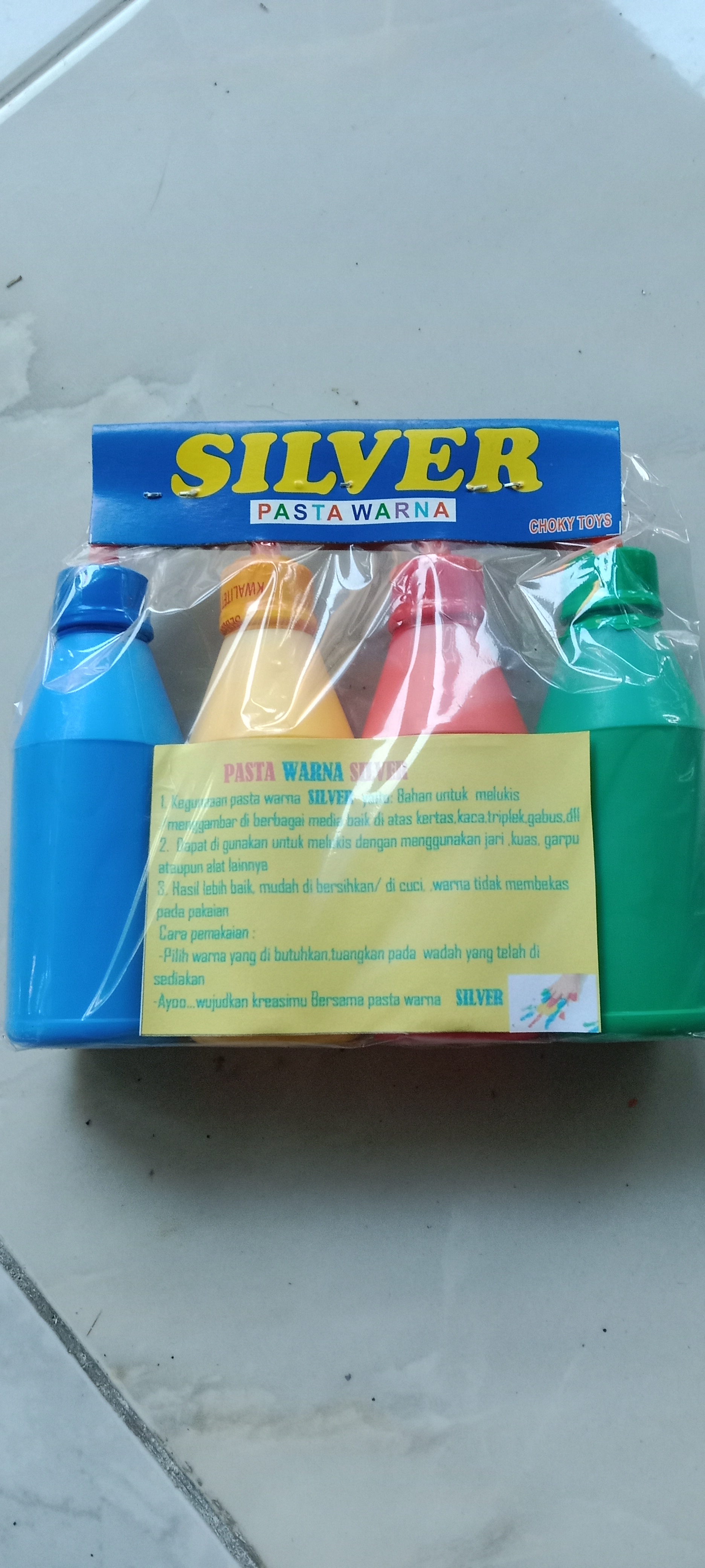 Pastawarna silver isi 4warna